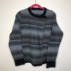 Vintage Woolrich One Button Drape Lamb's Wool Cardigan Sweater Size Medium